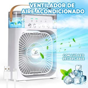 VENTILADOR HUMIFICADOR CON LUZ LED
